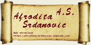 Afrodita Srdanović vizit kartica